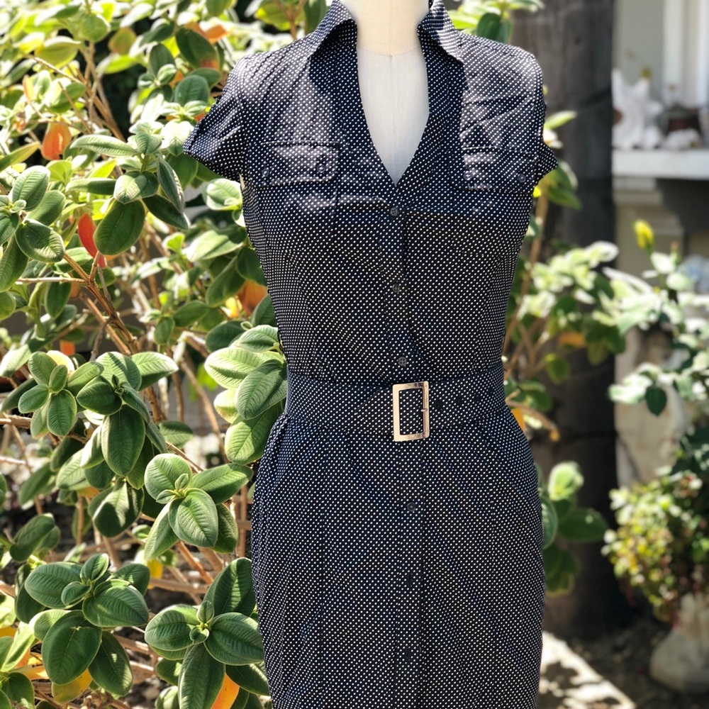 Express design studio polka dot dress